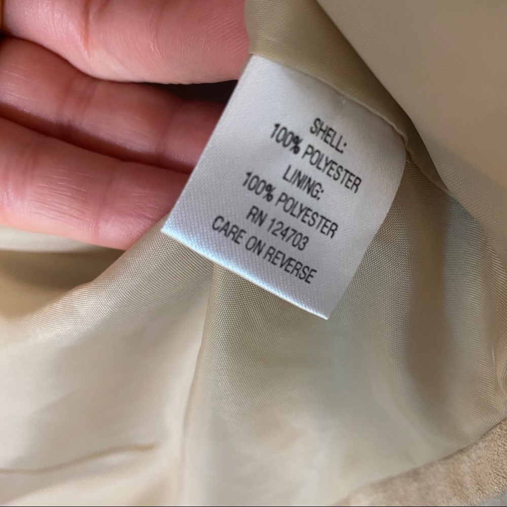 Dress Barn Beaded Tan Suede Jacket Large - Picture 7 of 11